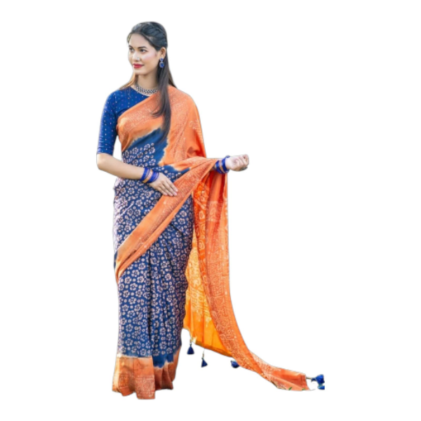 ভেজিটেবল ডাই সিল্ক শাড়ি