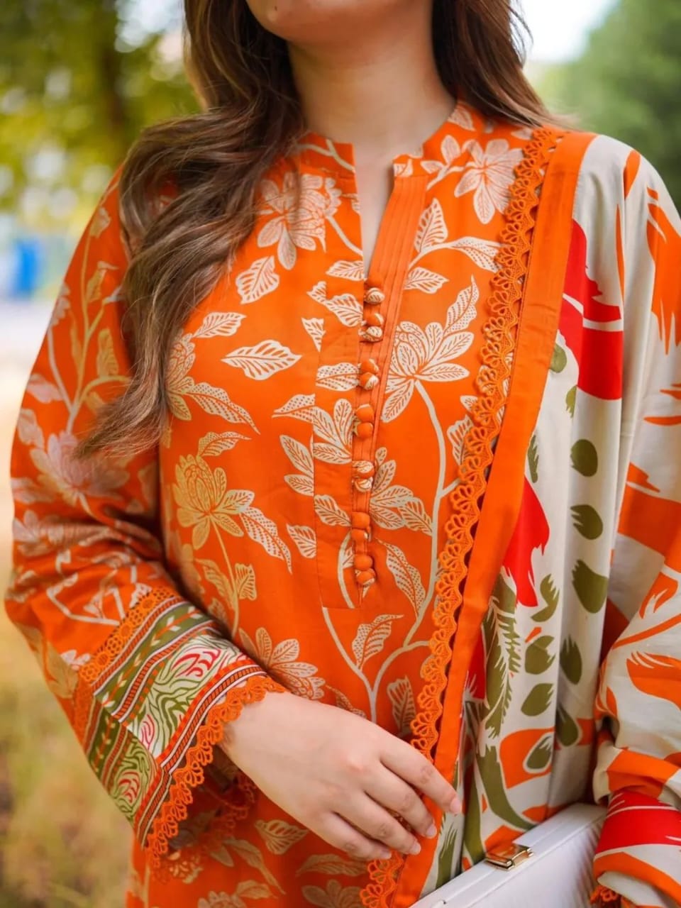 🌸ডিজিটাল প্রিন্ট থ্রি পিস 🌸