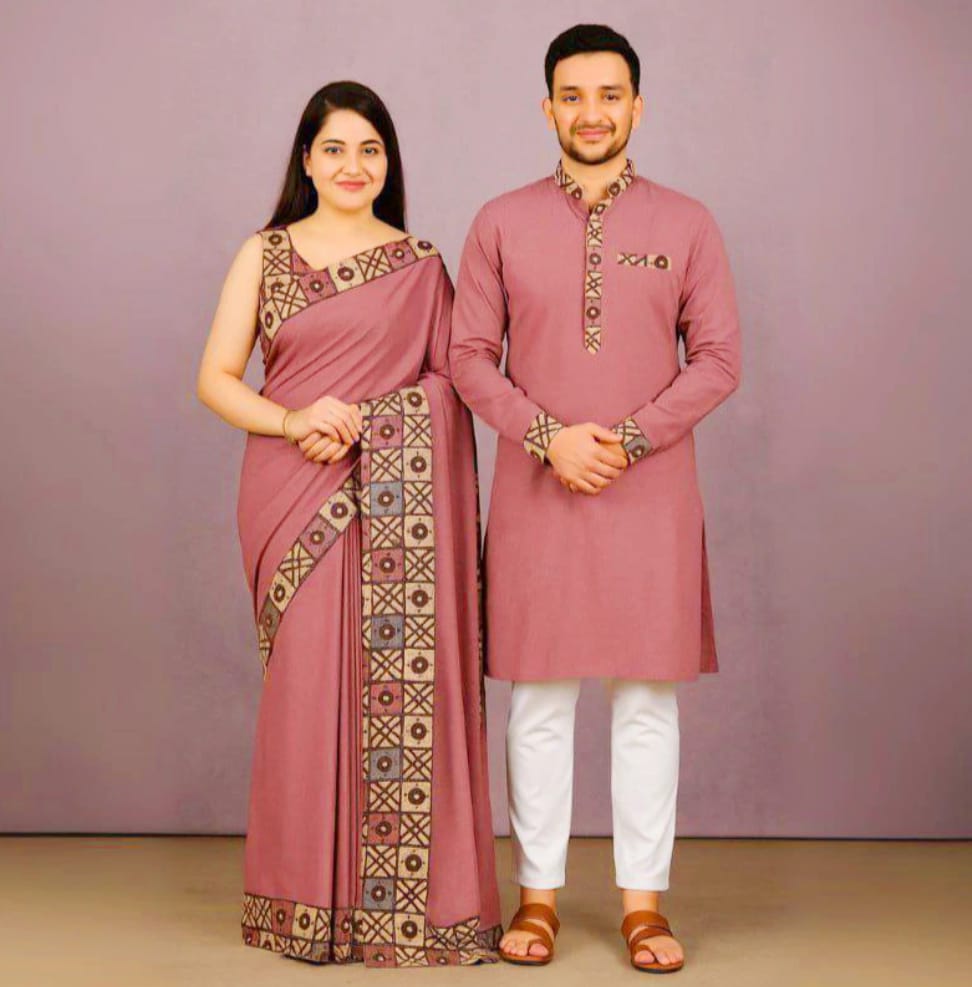 Eid Special Couple Sharee Panjabi Combo