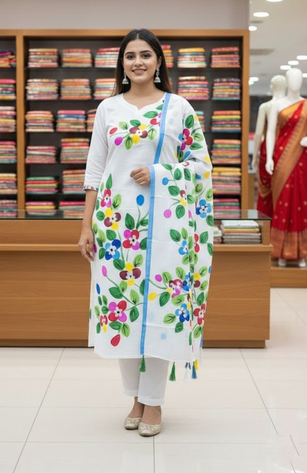 প্রিমিয়াম ব্লক ও হ্যান্ড প্রিন্ট থ্রি-পিস কালেকশন 🌸