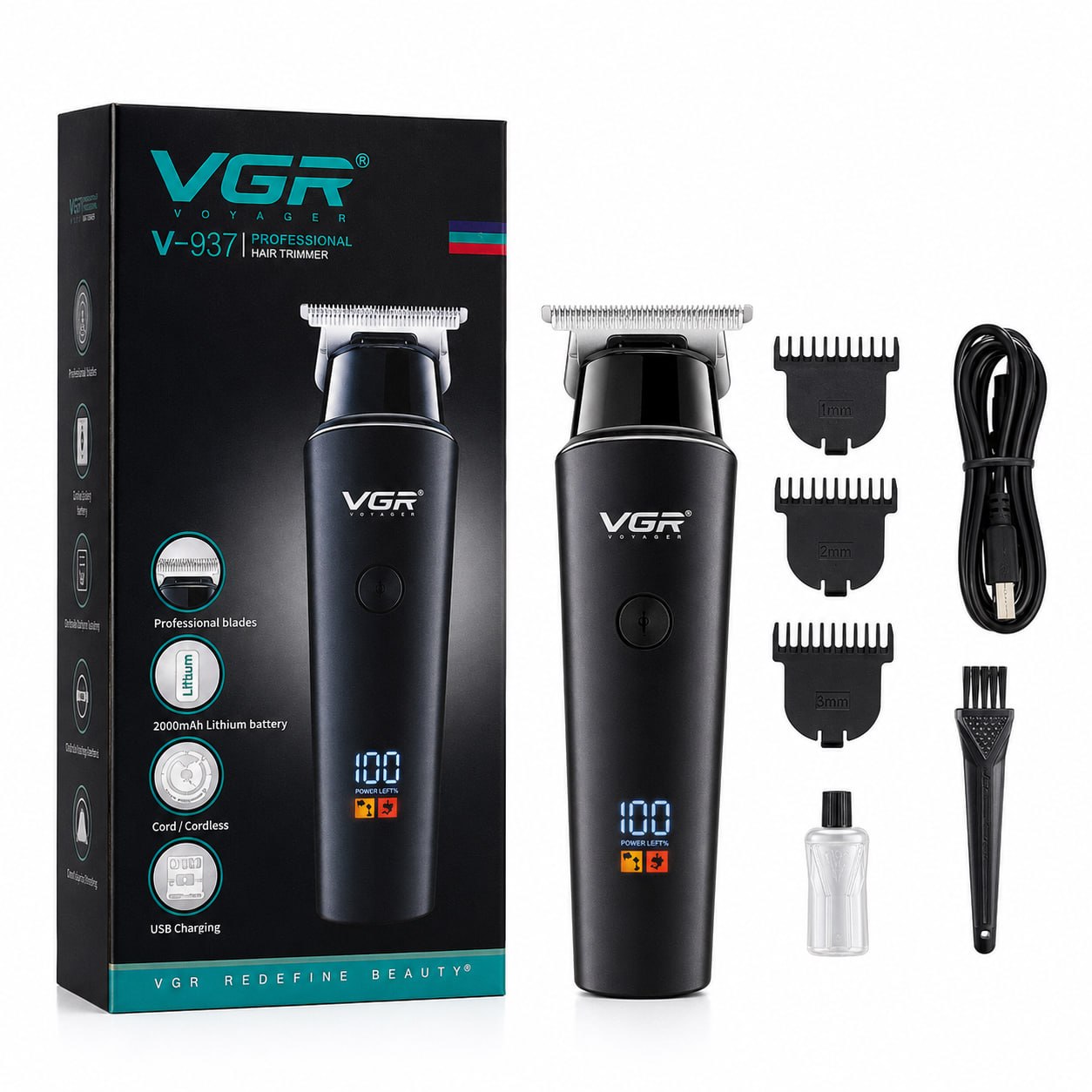 VGR V-937 প্রফেশনাল কর্ডলেস হেয়ার ও বিয়ার্ড ট্রিমার